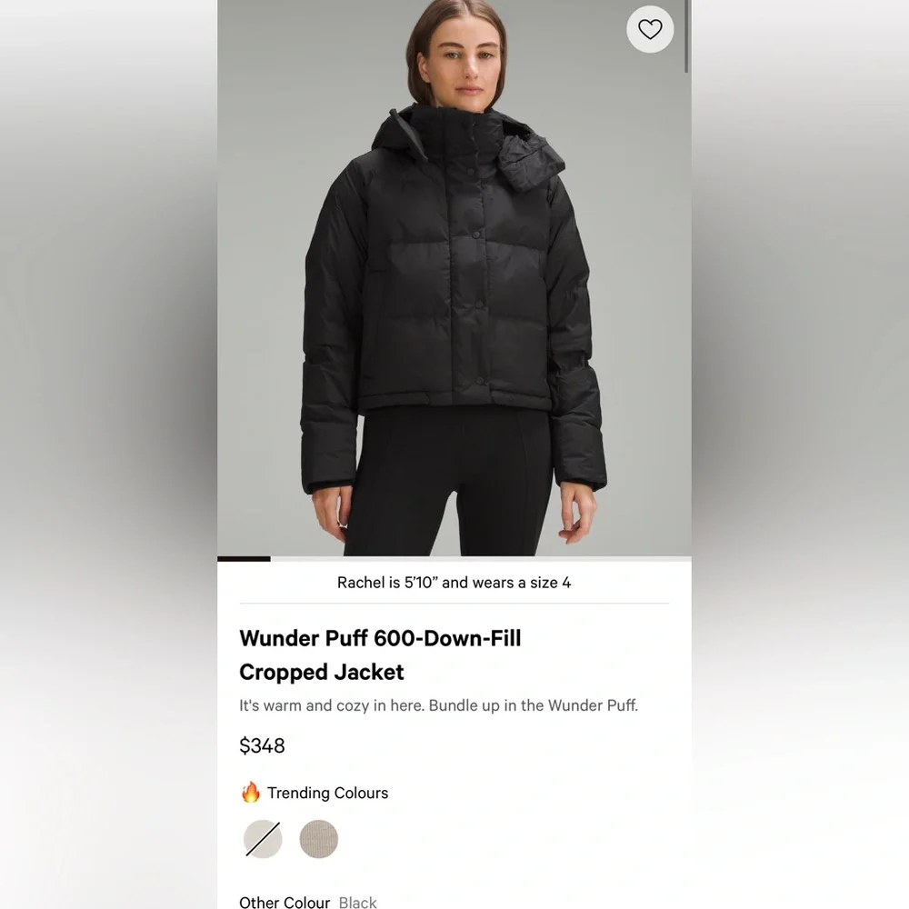 Women's lululemon Black Puffer Jacket - Picture 9 of 9